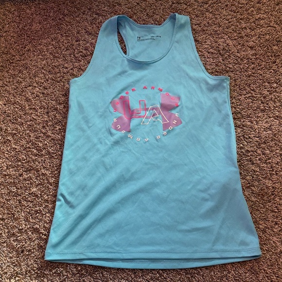 Under Armour Other - Under Armour Aqua Tank with Pink Logo